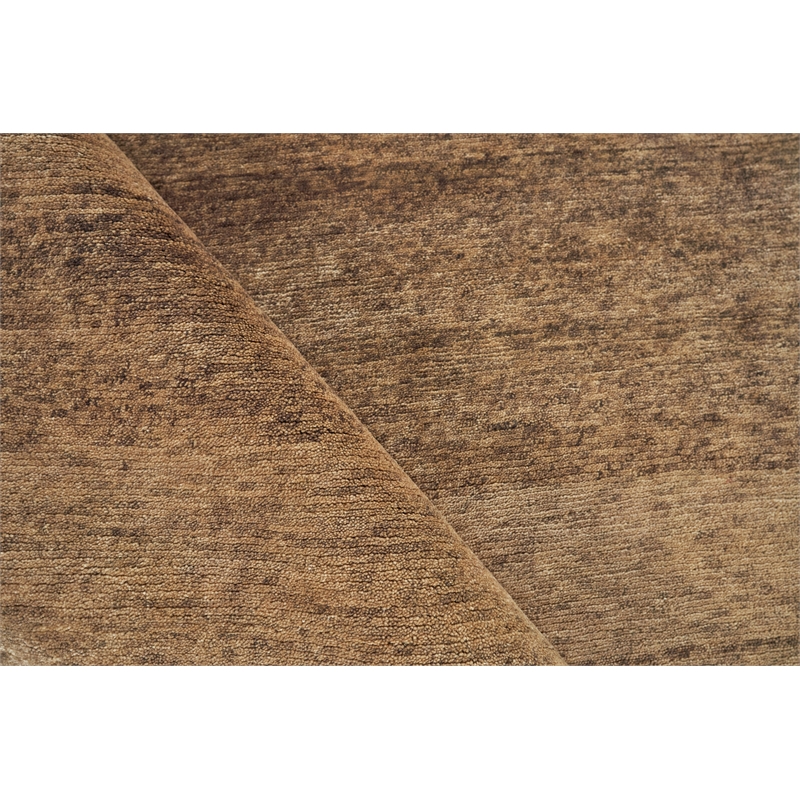 Metro Velvet Hand-Knotted Wool/Viscose Beige 9'x10' Area Rug