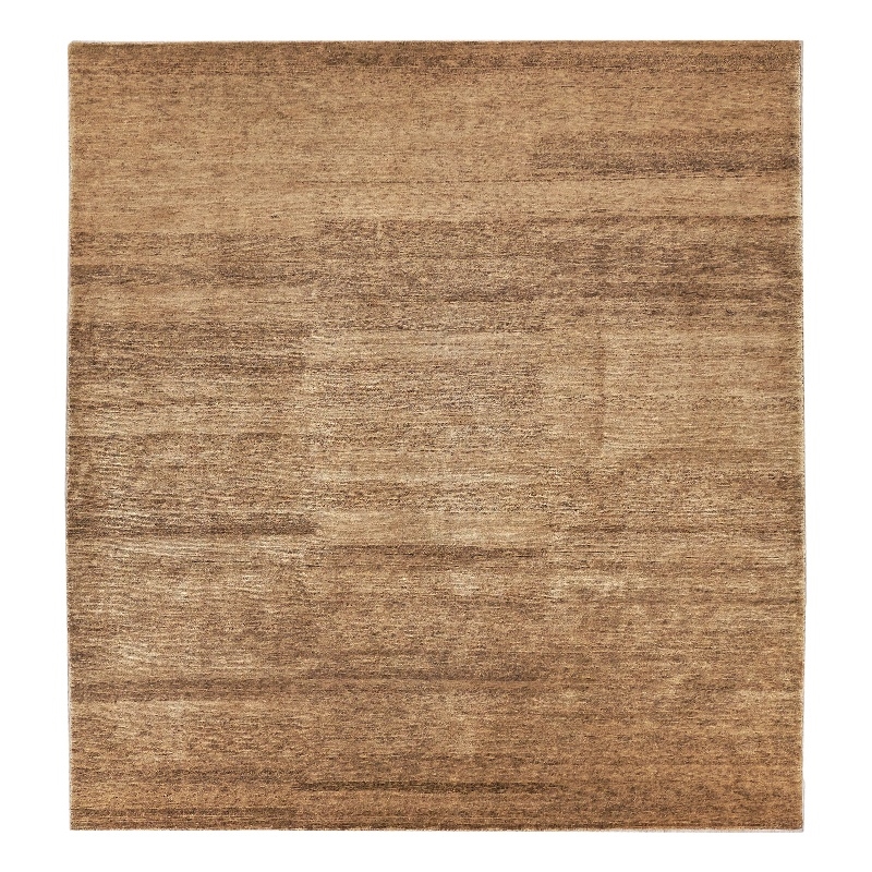 Metro Velvet Hand-Knotted Wool/Viscose Beige 9'x10' Area Rug