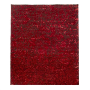 Milano Velvet Hand-Tufted Wool/Viscose Red 12'x15' Area Rug