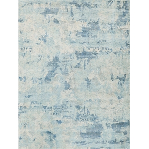 Mineral Handloomed Wool/Bamboo Silk Blue 12'x15' Area Rug