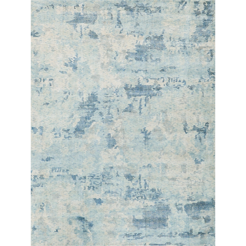 Mineral Handloomed Wool/Bamboo Silk Blue 14'x18' Area Rug