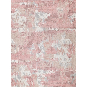 Mineral Handloomed Wool/Bamboo Silk Red Orange 10'x14' Area Rug