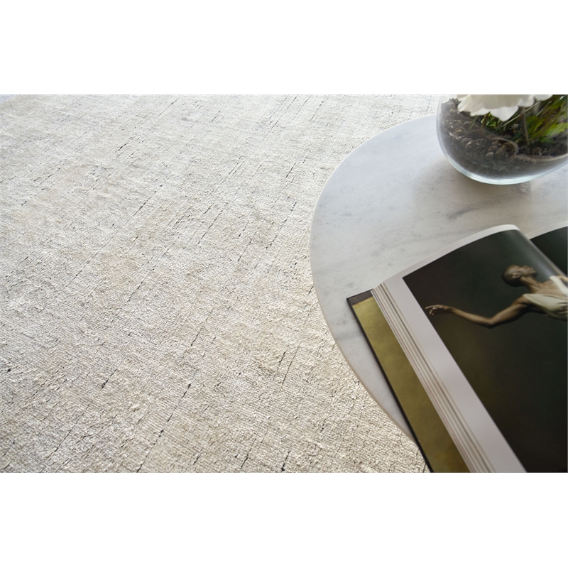Montero Handloomed Wool/Pet Yarn Ivory/Gray 2'x3' Area Rug