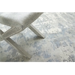 Murano Handloomed Wool/Bamboo Silk Silver/Blue 5'x8' Area Rug
