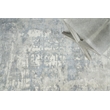 Murano Handloomed Wool/Bamboo Silk Silver/Blue 5'x8' Area Rug
