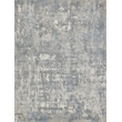 Murano Handloomed Wool/Bamboo Silk Silver/Blue 5'x8' Area Rug