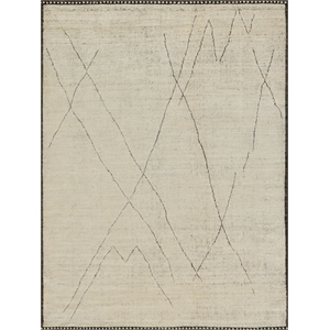 Mojave Hand-Knotted New Zealand Wool Ivory/Espresso 12'x15' Area Rug