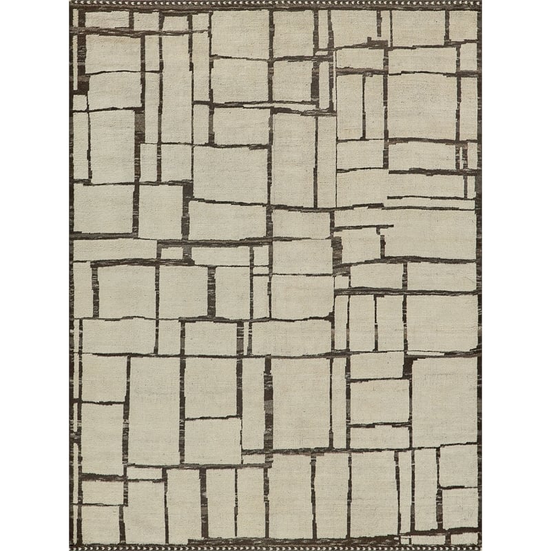 Mojave Hand-Knotted New Zealand Wool Ivory/Espresso 10'x14' Area Rug
