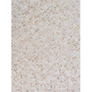 Mosaic Leather Hand-Tufted Leather Hide Light Beige 9'6&quotx13'6&quot Area Rug