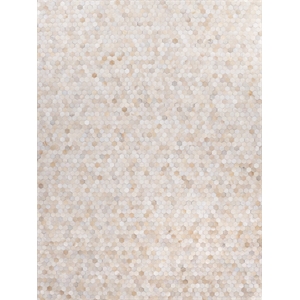 Mosaic Leather Hand-Tufted Leather Hide Ivory 11'6&quotx14'6&quot Area Rug