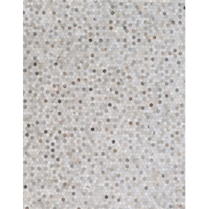 Mosaic Leather Hand-Tufted Leather Hide Silver 13'6&quotx17'6&quot Area Rug
