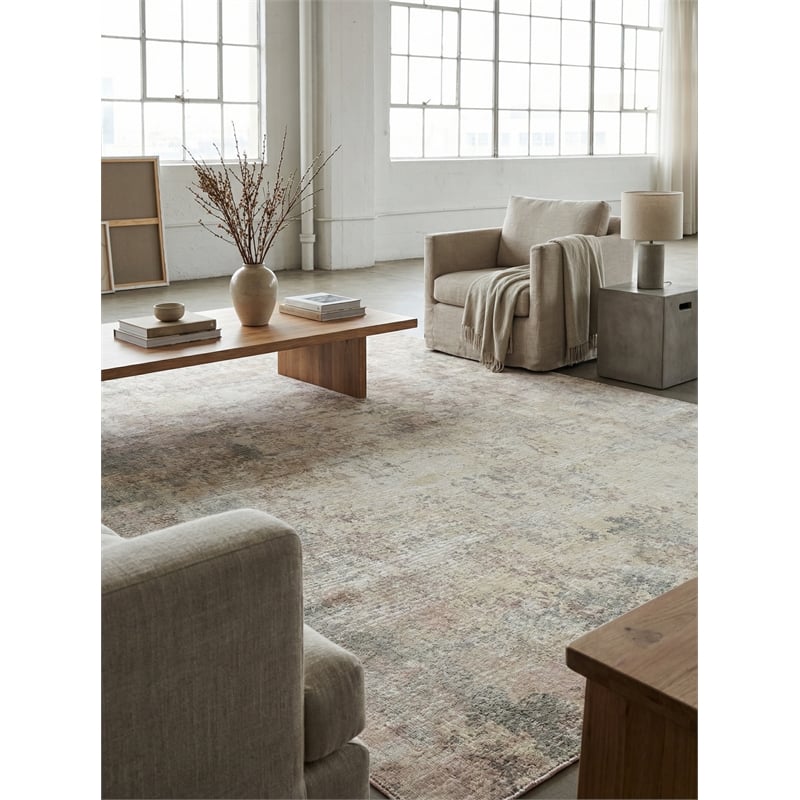 Murano Handloomed Wool/Bamboo Silk Nutshell 5'x8' Area Rug