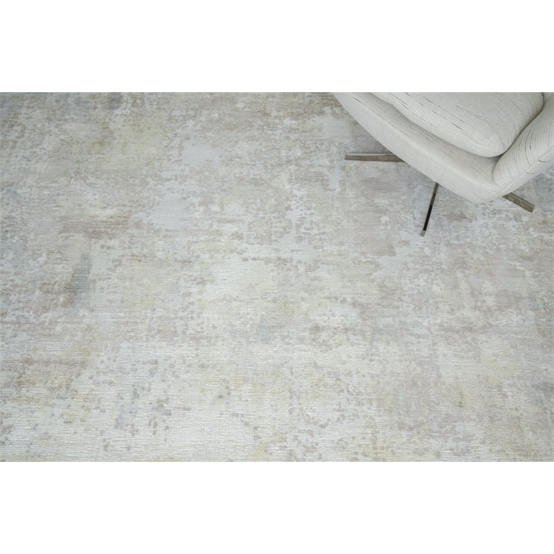 Murano Handloomed Wool/Bamboo Silk Nutshell 6'x9' Area Rug
