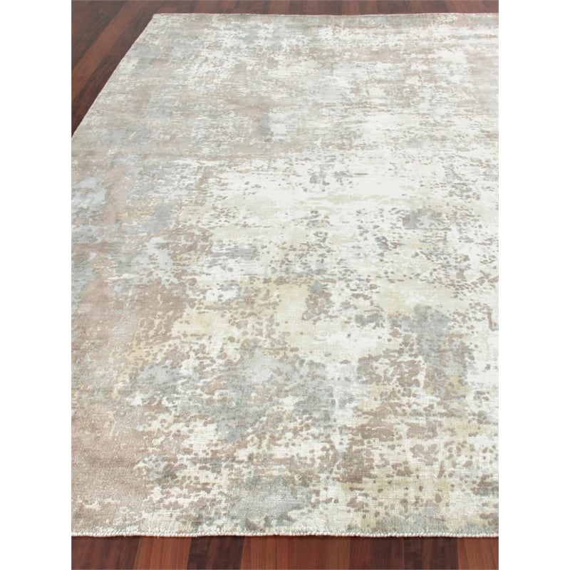 Murano Handloomed Wool/Bamboo Silk Nutshell 8'x10' Area Rug