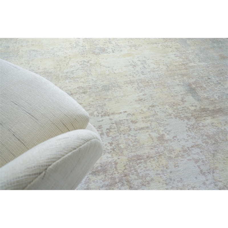 Murano Handloomed Wool/Bamboo Silk Nutshell 8'x10' Area Rug