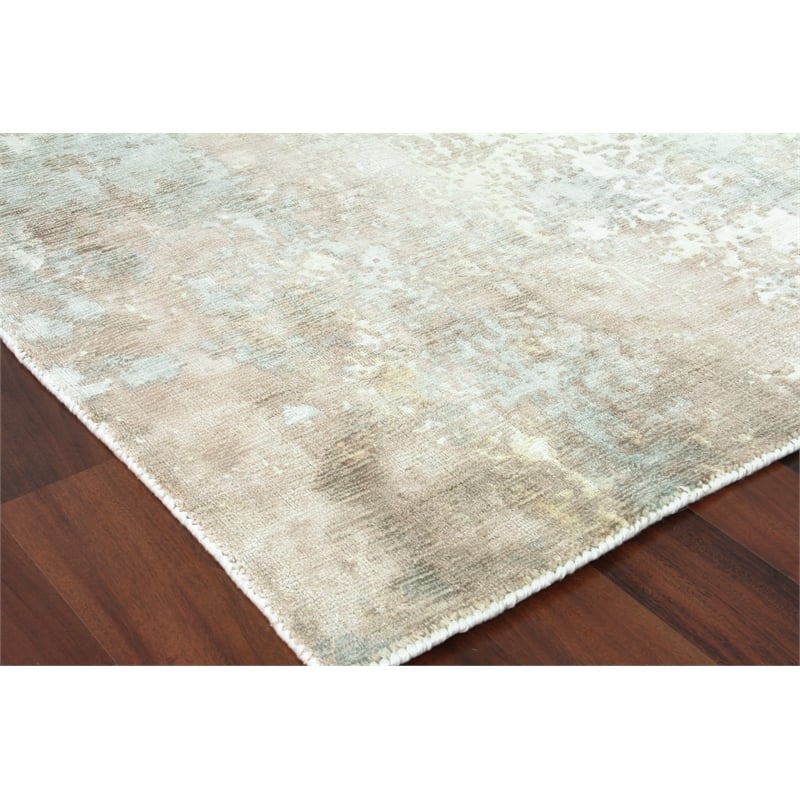 Murano Handloomed Wool/Bamboo Silk Nutshell 9'x12' Area Rug
