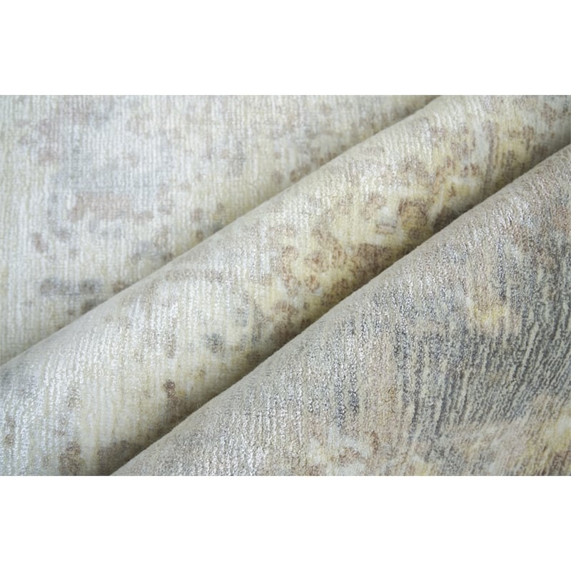 Murano Handloomed Wool/Bamboo Silk Nutshell 9'x12' Area Rug