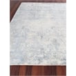 Murano Handloomed Wool/Bamboo Silk Silver/Blue 12'x15' Area Rug