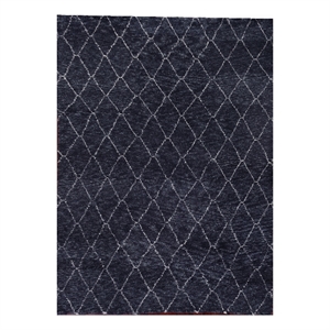 Moroccan Hand-Knotted New Zealand Wool Charcoal 8'x10' Area Rug