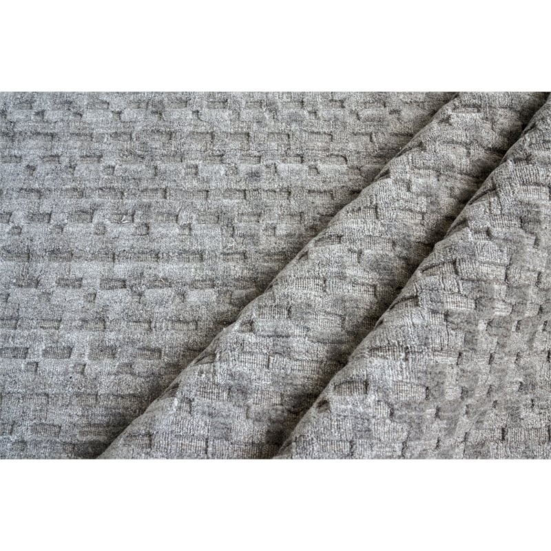 Monroe Silk Handloomed Bamboo Silk Taupe 10'x14' Area Rug