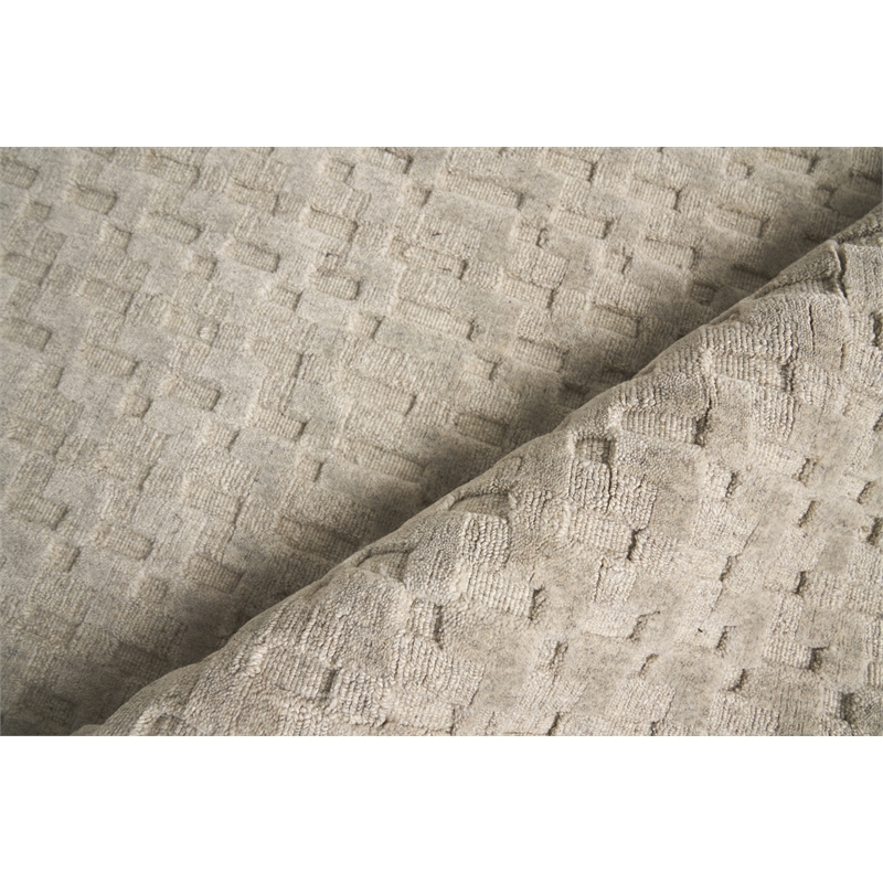 Monroe Silk Handloomed Bamboo Silk Light Gray 6'x9' Area Rug