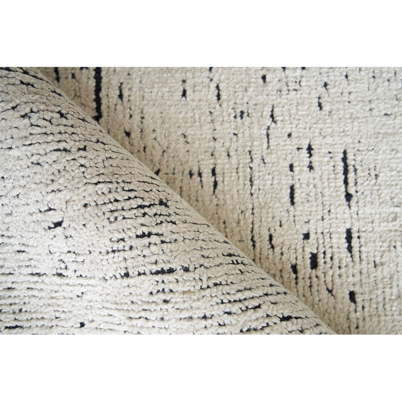 Montero Handloomed Wool/Pet Yarn Ivory/Navy 2'x3' Area Rug