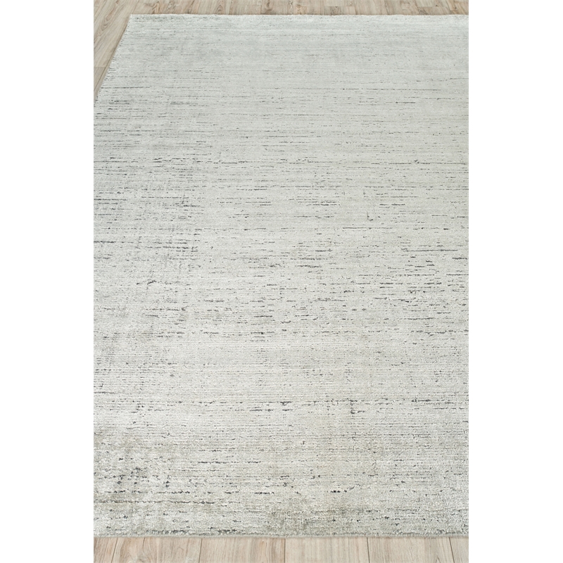 Montero Handloomed Wool/Pet Yarn Silver/Gray 10'x14' Area Rug