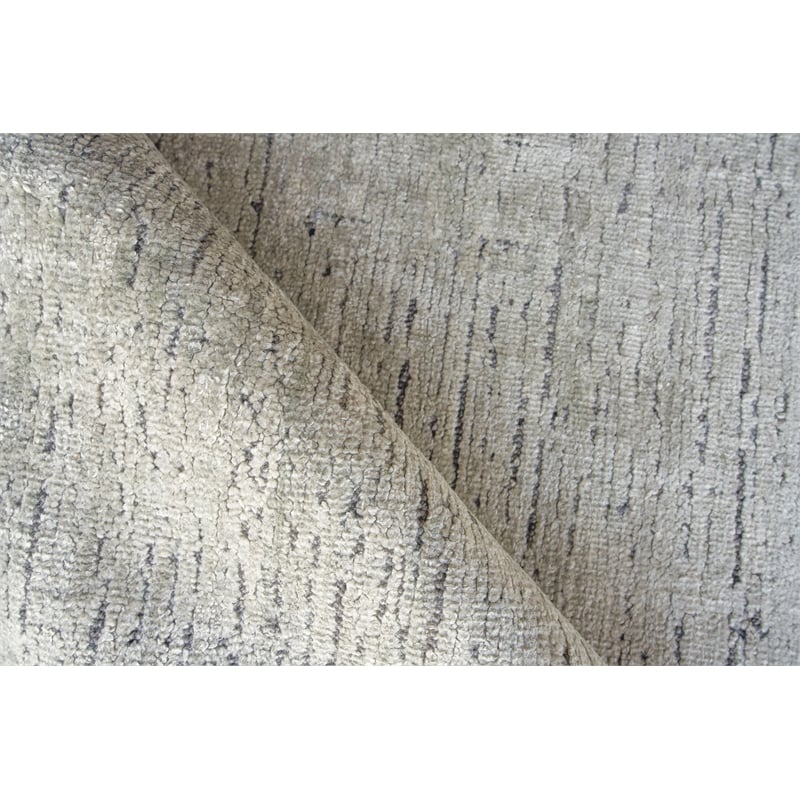 Montero Handloomed Wool/Pet Yarn Silver/Gray 10'x14' Area Rug
