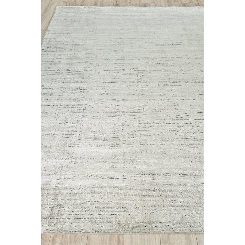 Montero Handloomed Wool/Pet Yarn Silver/Gray 8'x10' Area Rug