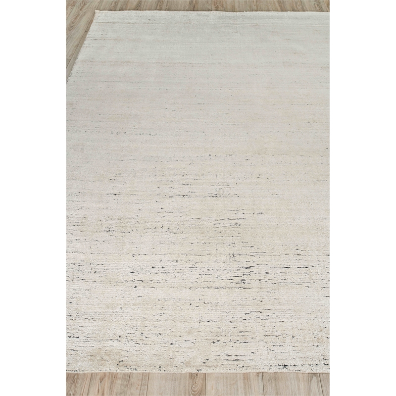 Montero Handloomed Wool/Pet Yarn Ivory/Gray 10'x14' Area Rug