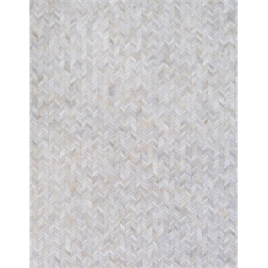 Mosaic Leather Hand-Tufted Leather Hide Ivory 13'6&quotx17'6&quot Area Rug