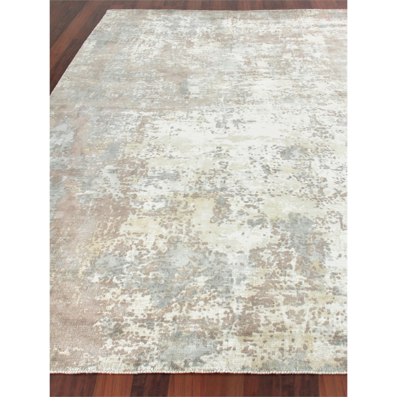 Murano Handloomed Wool/Bamboo Silk Nutshell 4'x6' Area Rug