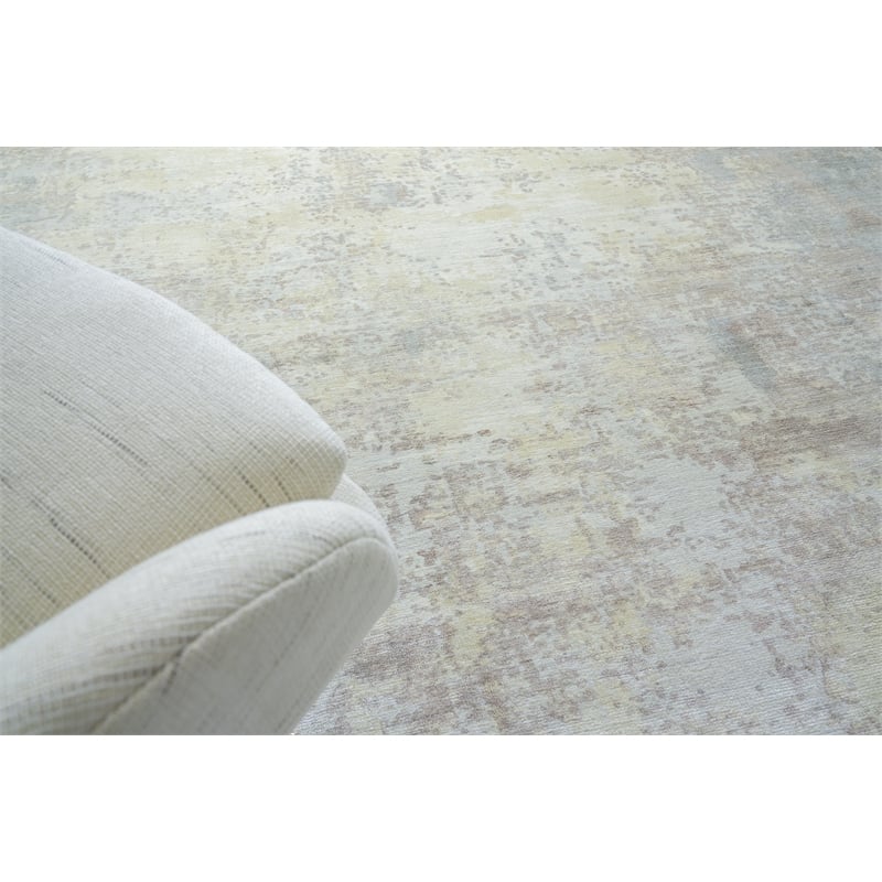 Murano Handloomed Wool/Bamboo Silk Nutshell 4'x6' Area Rug