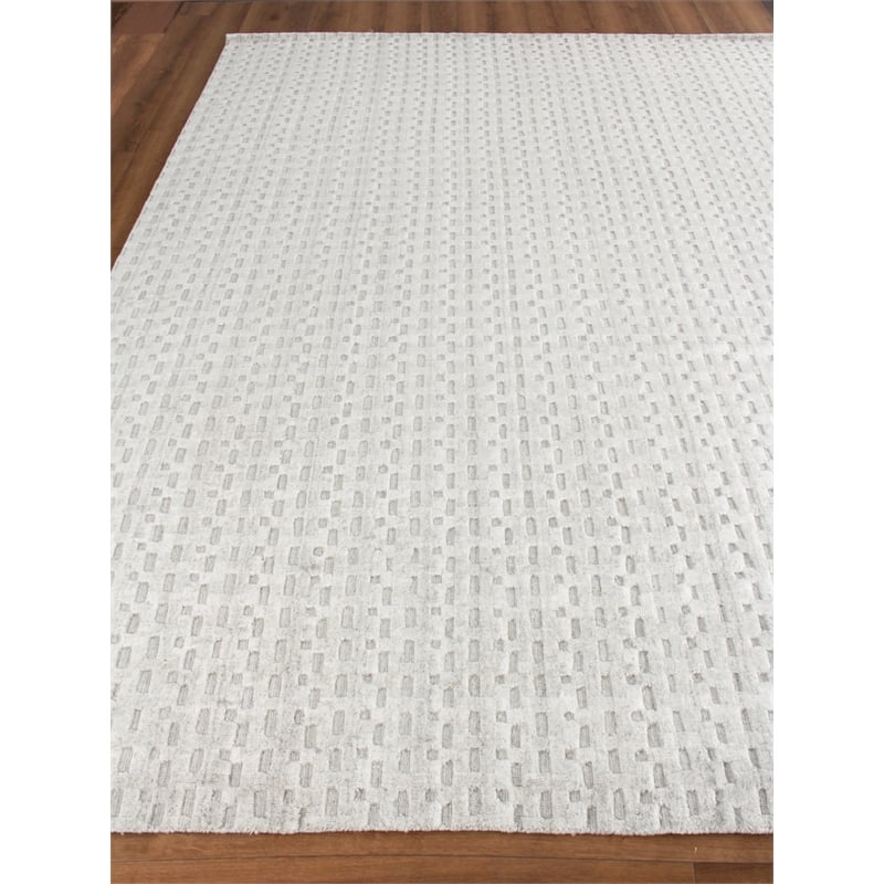 Monroe Silk Handloomed Bamboo Silk Ivory 10'x14' Area Rug
