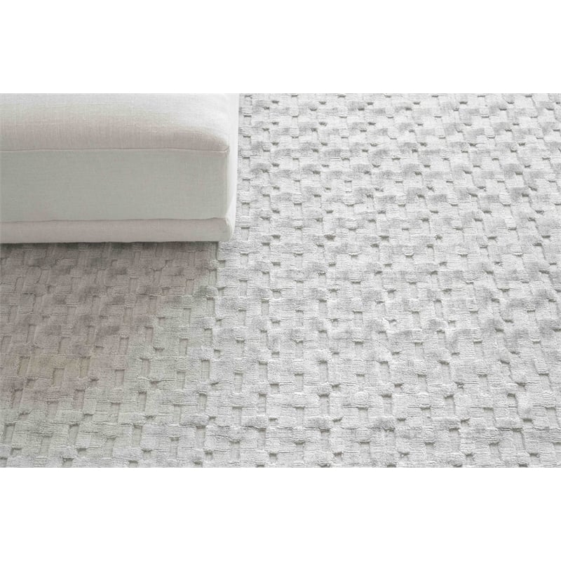 Monroe Silk Handloomed Bamboo Silk Ivory 10'x14' Area Rug
