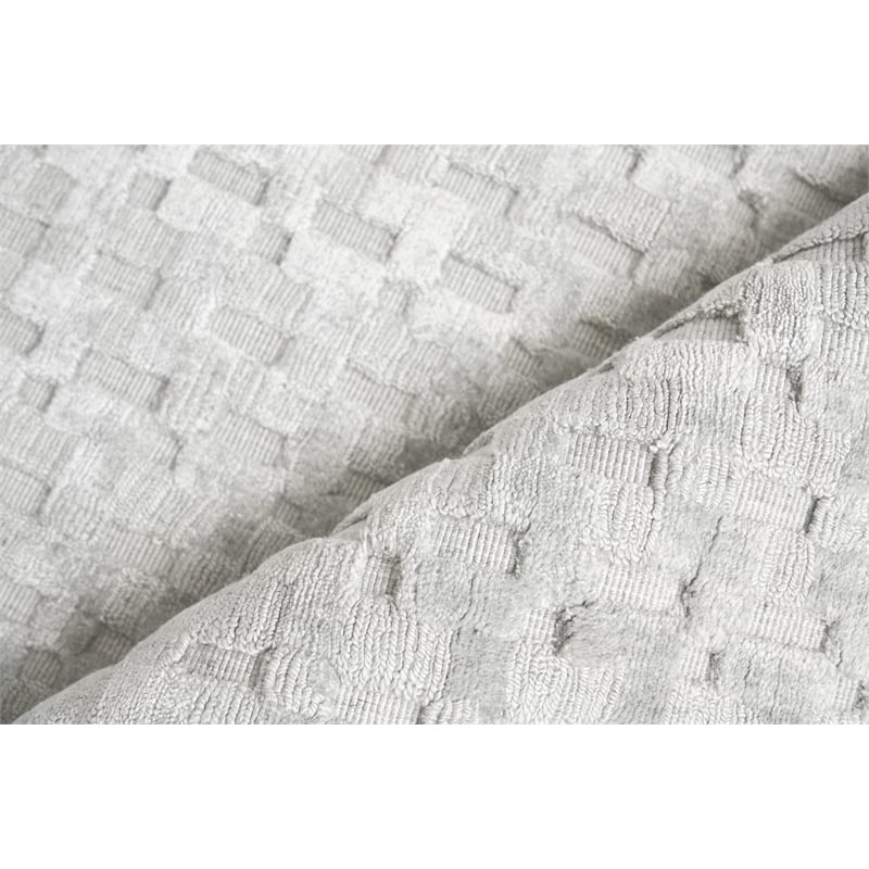Monroe Silk Handloomed Bamboo Silk Ivory 12'x15' Area Rug