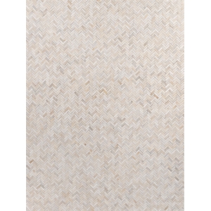 Mosaic Leather Hand-Tufted Leather Hide Ivory 9'6&quotx13'6&quot Area Rug