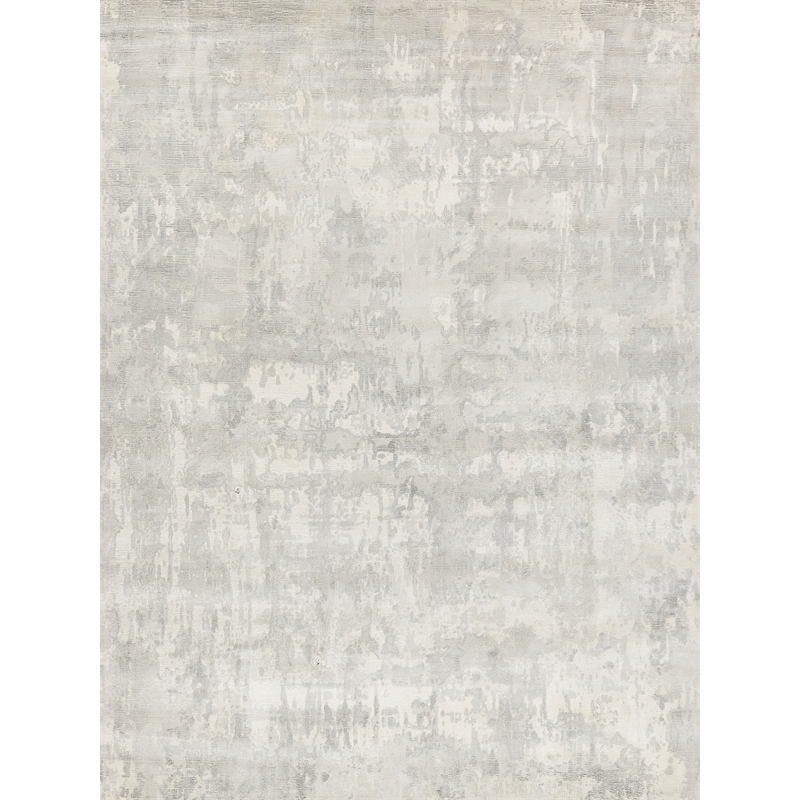 Murano Handloomed Wool/Bamboo Silk Silver 5'x8' Area Rug