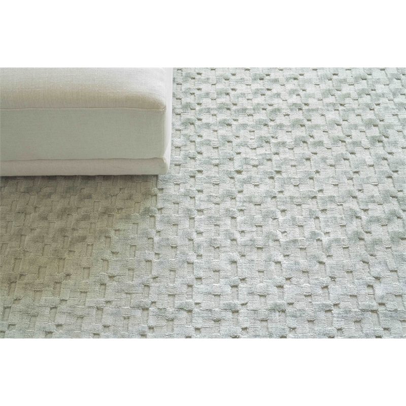 Monroe Silk Handloomed Bamboo Silk Ivory 2'x3' Area Rug
