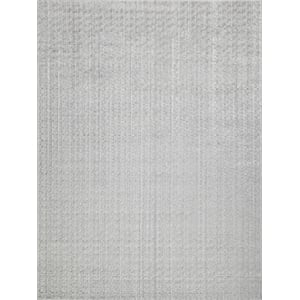 Monroe Silk Handloomed Bamboo Silk/Wool Light Silver 4'x6' Area Rug