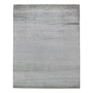 Mosaic Hand-Knotted Bamboo Silk Light Blue 10'6&quotx19'6&quot Area Rug