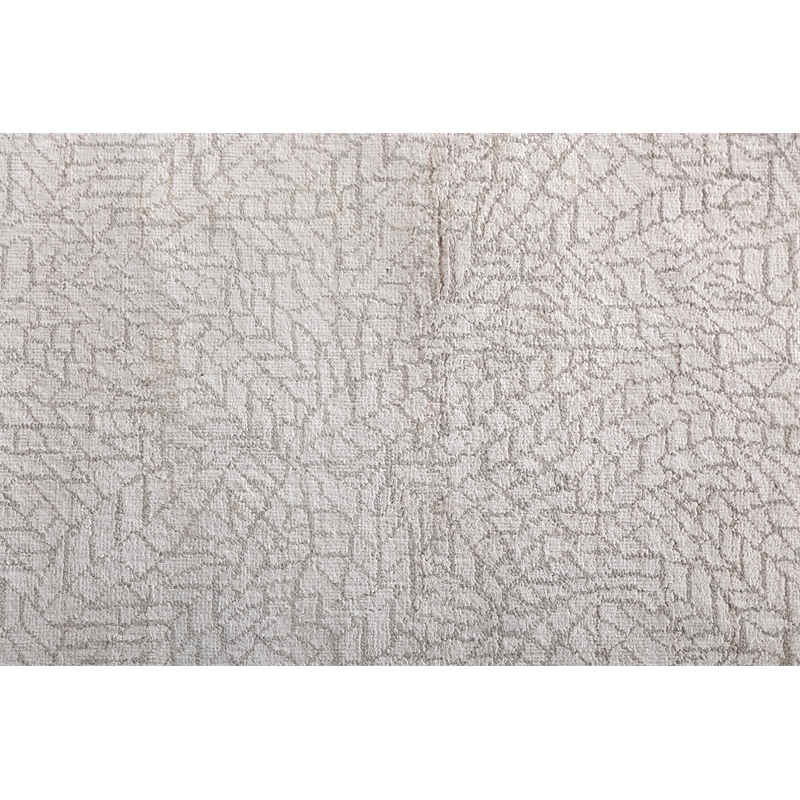 Mosaic Hand-Knotted Bamboo Silk Ivory 14'x18' Area Rug
