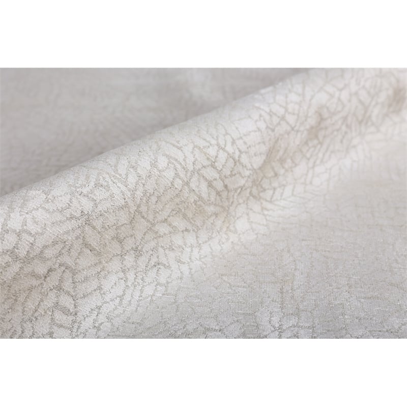 Mosaic Hand-Knotted Bamboo Silk Ivory 14'x18' Area Rug