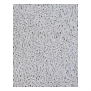 Mosaic Leather Hand-Tufted Leather Hide Light Silver/Multi 8'x11' Area Rug