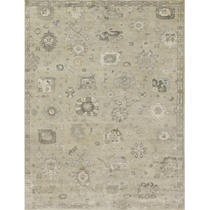 Museum Hand-Knotted Bamboo Silk Beige 10'x14' Area Rug