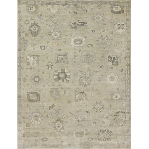 Museum Hand-Knotted Bamboo Silk Beige 14'x18' Area Rug