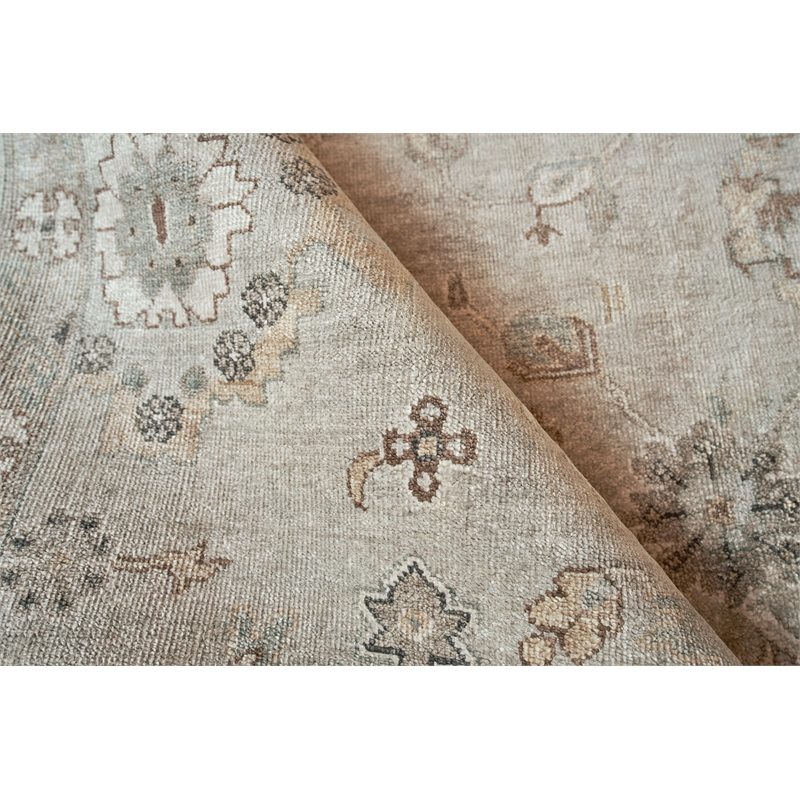Museum Hand-Knotted Bamboo Silk Silver 10'x14' Area Rug
