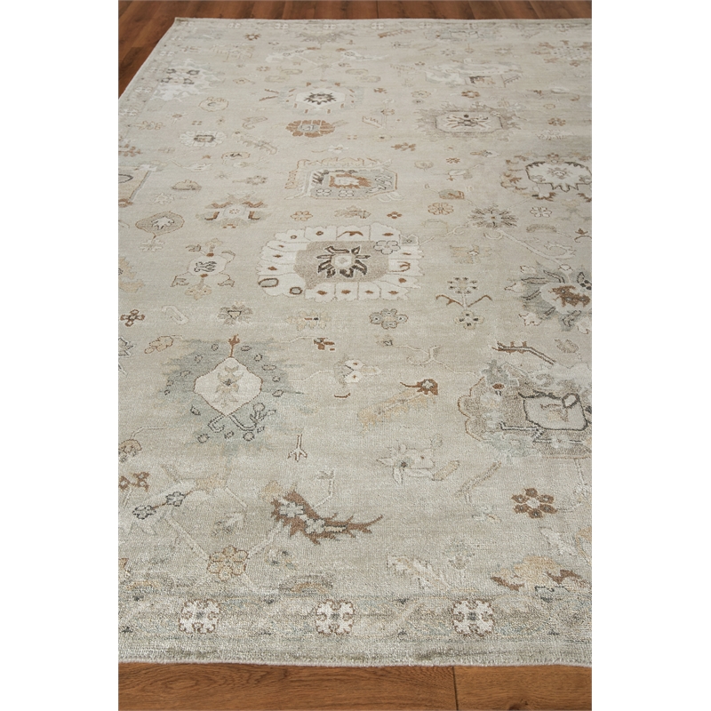 Museum Hand-Knotted Bamboo Silk Silver 8'x10' Area Rug