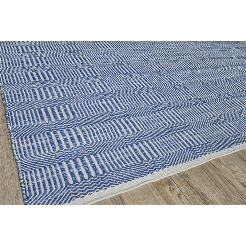 Naples Flatweave Pet Ivory/Blue 12'x15' Area Rug