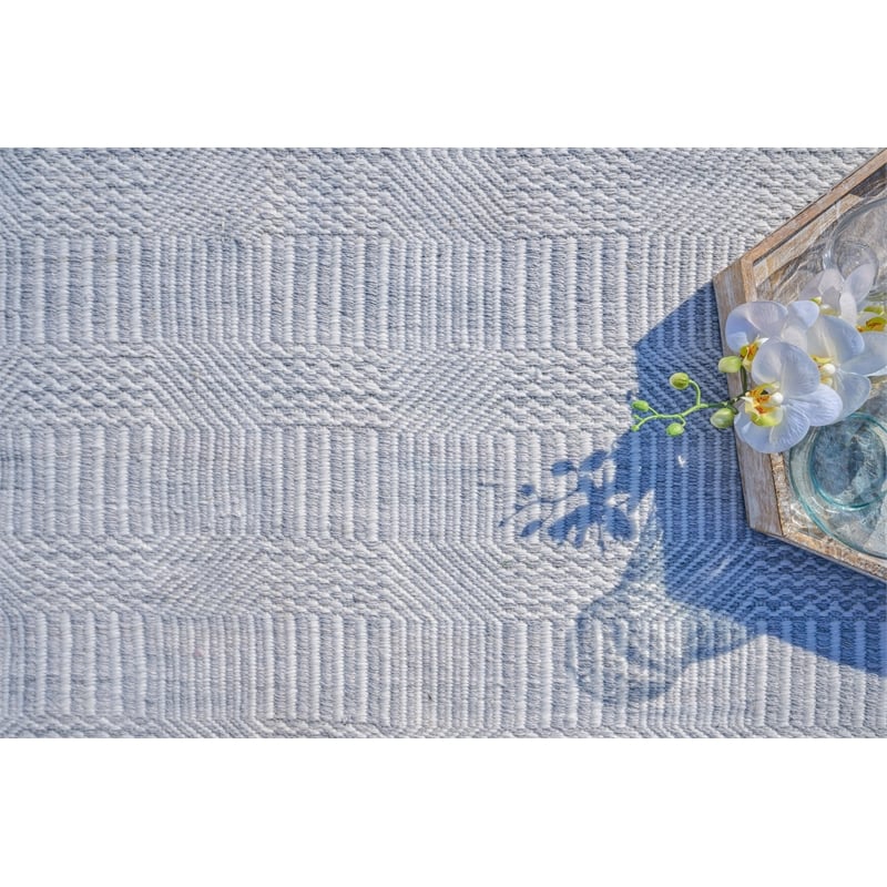 Naples Flatweave Pet Light Silver 4'x6' Area Rug